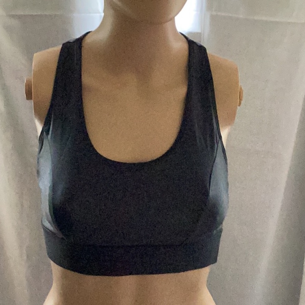 Black faux leather Racerback Halter Top 🦢